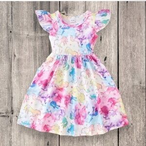 New Boutique Girls Unicorn Dress